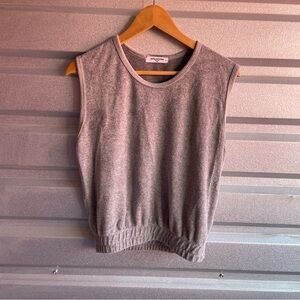 perfectwhitetee ellie loop terry tank top